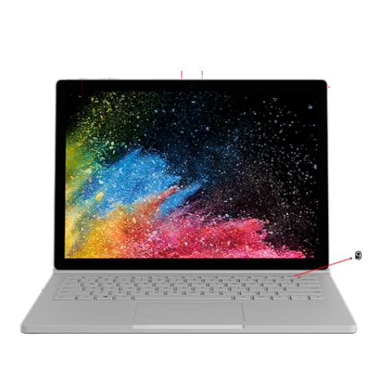 Laptop Tablet Microsoft Surface Book 2 i7 8650U Touch GTX 1050 2GB 8GB Ram 256GB NVME